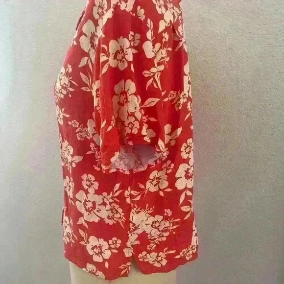 Wild Fable Orange Cream button-ip crop short sleeve - Picture 3 of 7